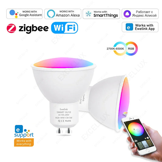 ZigBee GU10 WiFi Smart LED Light Bulb