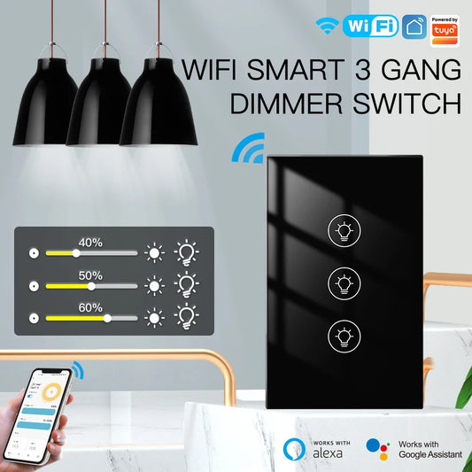 MOES Tuya WiFi Multi-gang Smart Light Dimmer Switch