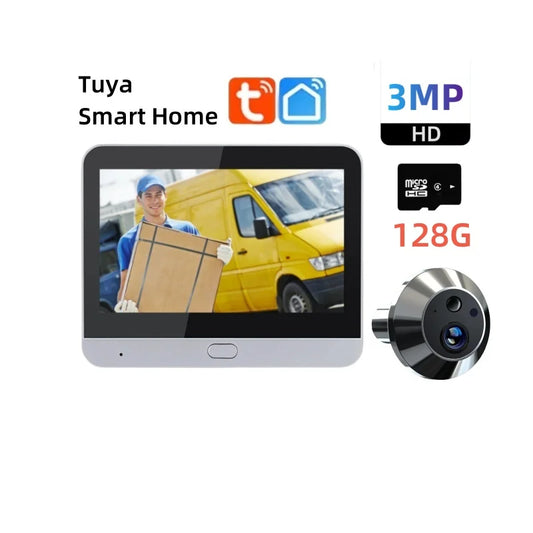 Tuya Smart 3MP WiFi Peephole Video Door Camera