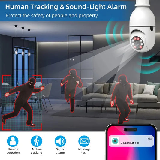 5G Double Band 2MP E27 Bulb Camera