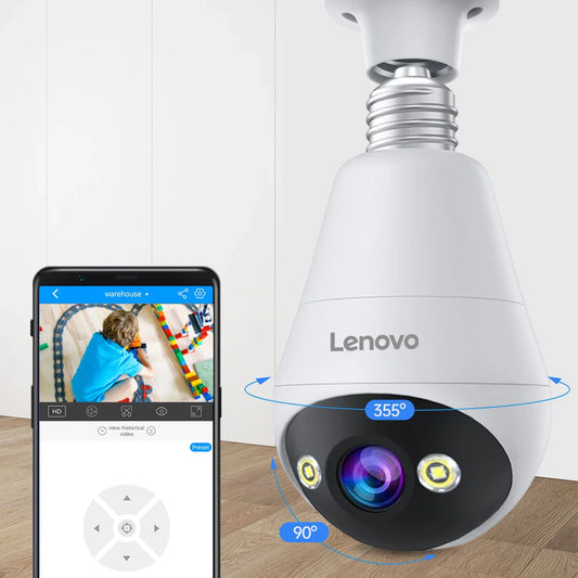 Lenovo 3MP WiFi E27 Bulb Security Camera