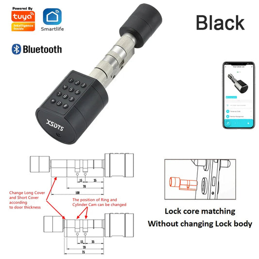 Tuya APP Fingerprint Cylinder Smart Door Lock