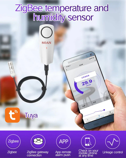 Haozee Tuya Smart ZigBee Hygrometer Thermometer