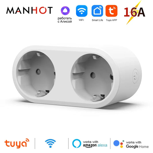 Tuya WiFi Smart EU Electrical Dual Plug