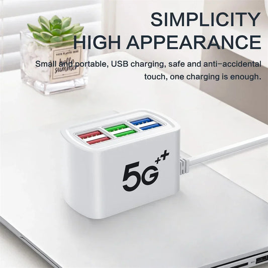 6 Ports USB Charger Universal Plug Power Strip