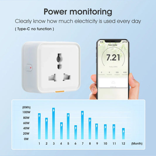 Tuya Smart Home Wireless WiFi Plug Socket