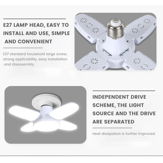 E27 Foldable 28W LED Bulb