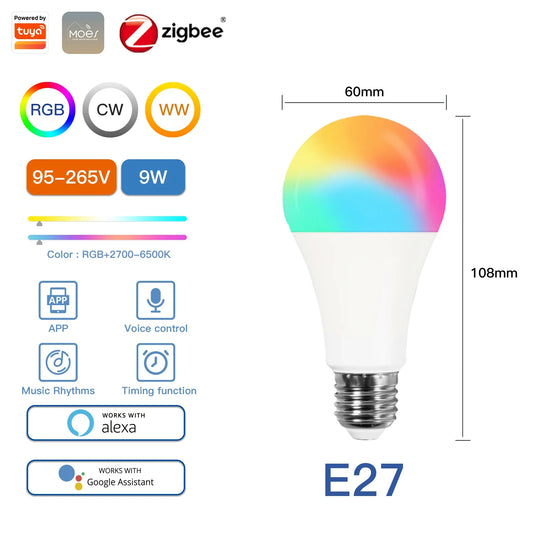 MOES WiFi Zigbee LED Smart Light Bulb