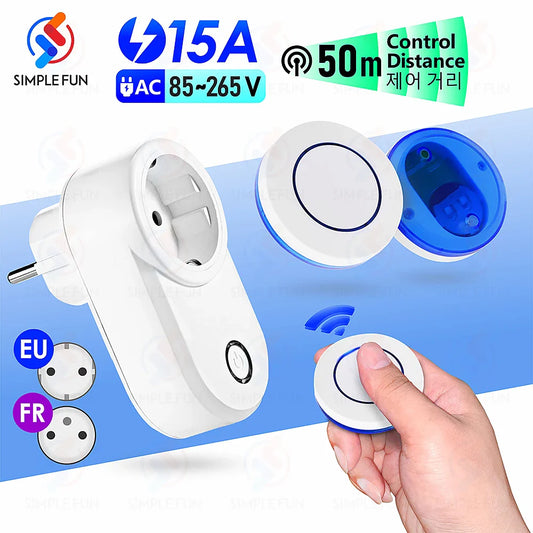 Wireless Remote Control Socket 220V 110V EU FR Smart Plug
