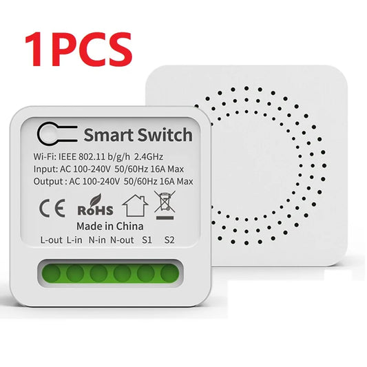 Tuya 16A Mini Smart WiFi Switch – 2-Way Control