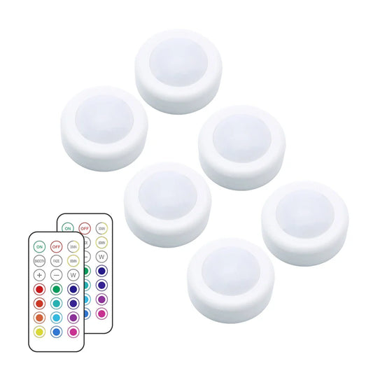 Wireless LED Puck Lights RGBW