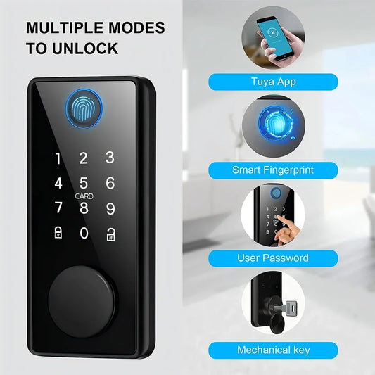 SmarDeer Tuya Bluetooth Fingerprint Electronic Door Lock