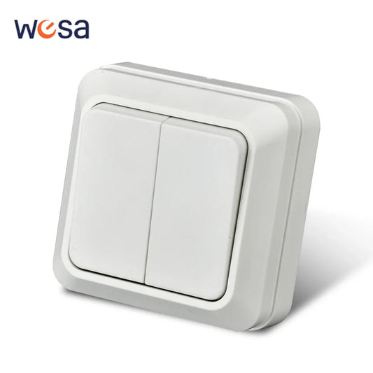 WESA White Wall Surface EU Power Socket