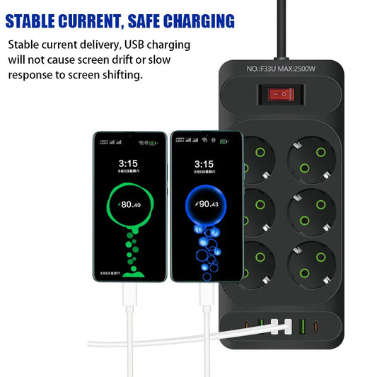 EU Plug Multitap Power Strip