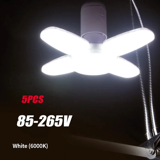 E27 Foldable Fan Shape LED Bulb Lamp