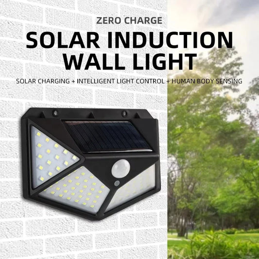 100 LED Solar Outdoor Wall Lamp