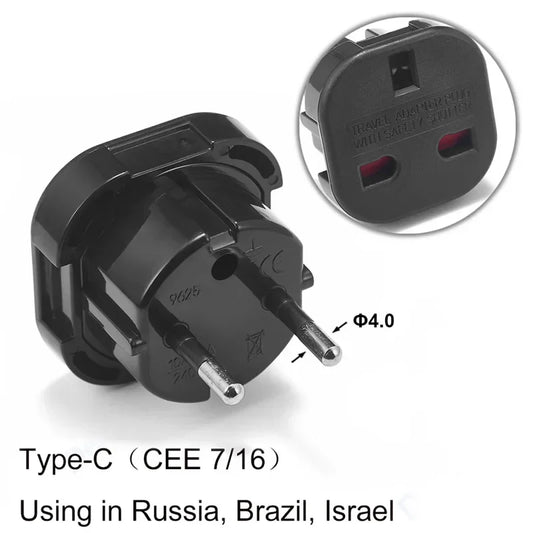 1pcs UK to EU Socket Adapter 220V