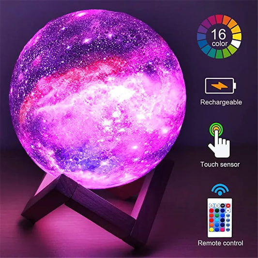 3D Print Moon Lamp LED Night Light
