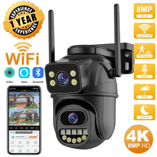 4K 8MP WiFi PTZ Outdoor Camera
