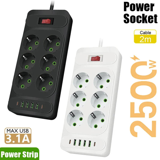 EU Plug Multitap Power Strip