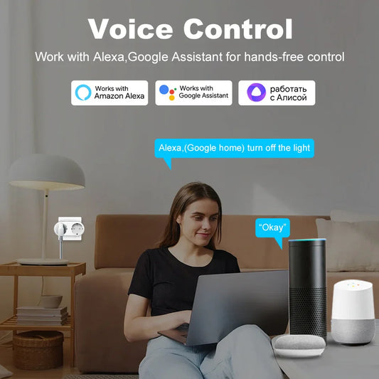 Tuya WiFi Smart EU Electrical Dual Plug