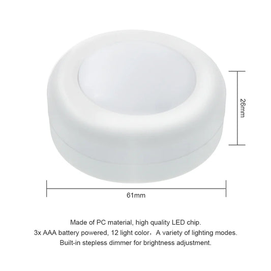 Wireless LED Puck Lights RGBW