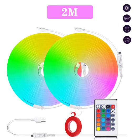 5V USB RGB LED Neon Strip Lights