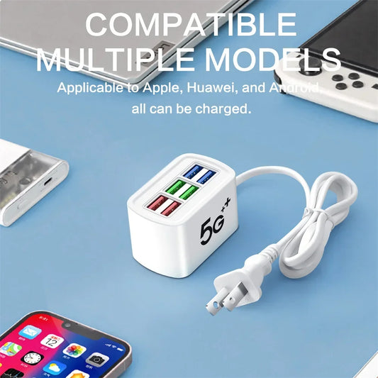 6 Ports USB Charger Universal Plug Power Strip