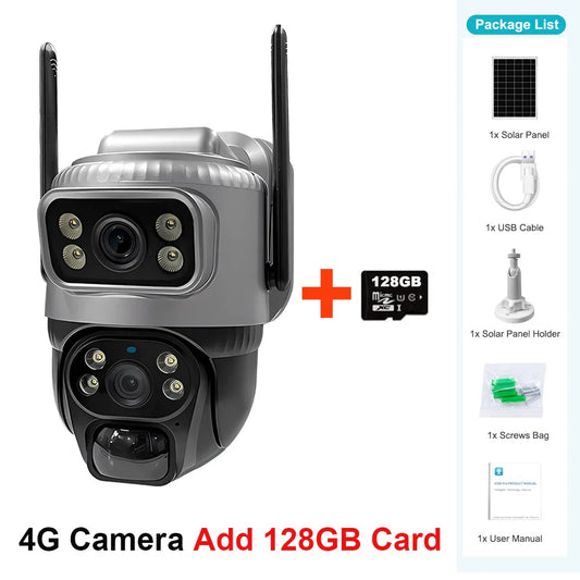 V380 Dual Lens 4G Solar Camera