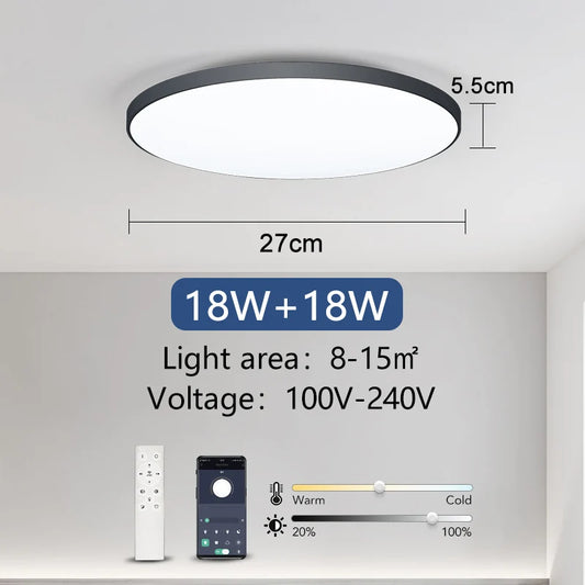 Smart Dimmable LED Ceiling Lamp