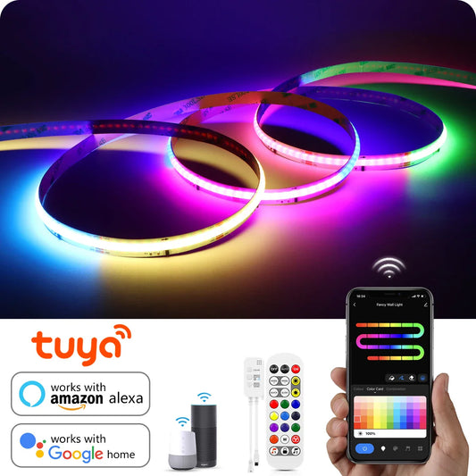 Tuya Smart WiFi RGBIC COB LED Strip