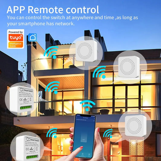 Tuya 16A Mini Smart WiFi Switch – 2-Way Control