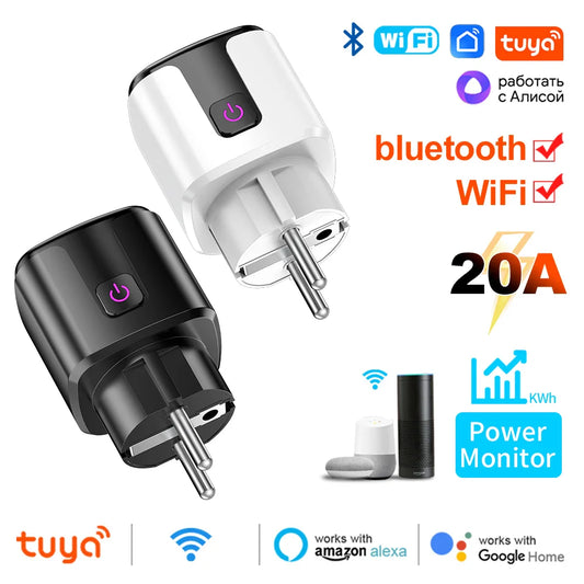 Tuya Smart WiFi+Bluetooth 20A EU Plug