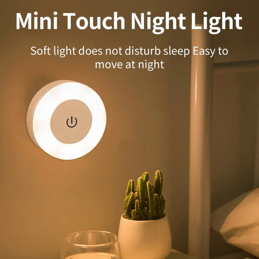 Round LED Touch Sensor Night Light