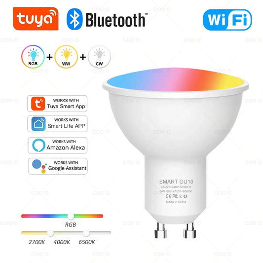 Tuya WiFi GU10 Smart LED Spotlight