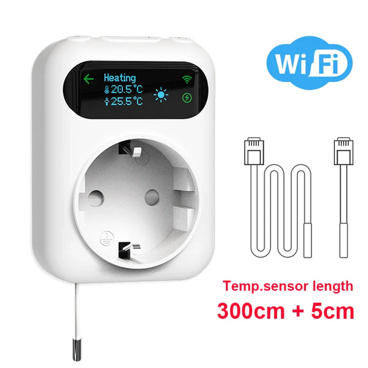 Tuya WiFi Digital Thermostat Socket 16A